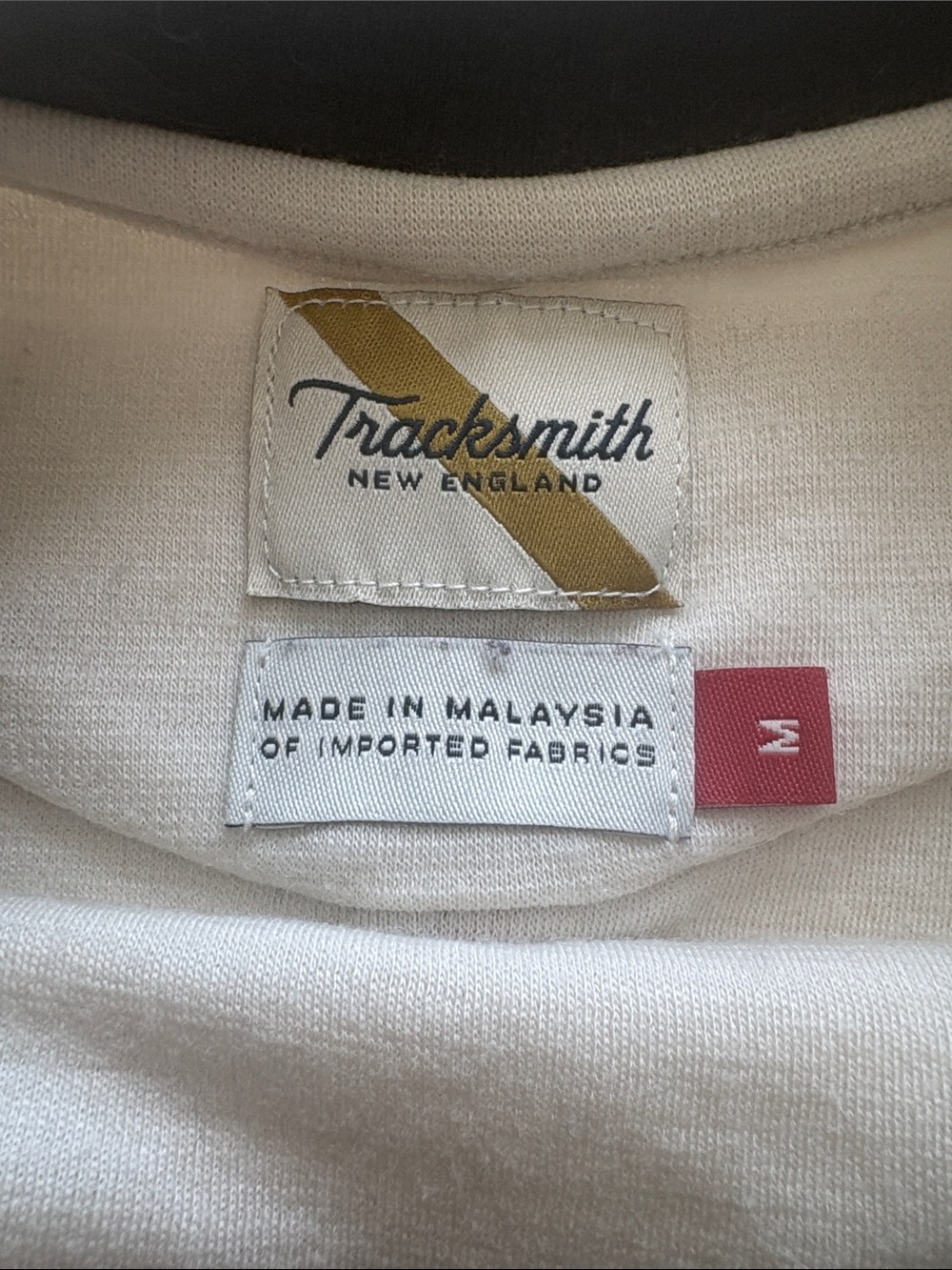 Tracksmith Cream & Black Raglan Pullover - Picture 2 of 4